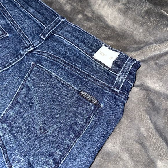 Hudson Krista Super Skinny Distressed Ankle Blue Stretch Denim Jeans Women's 27 - Picture 7 of 10